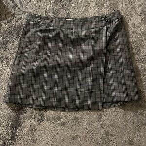 a new day Gray Plaid Mini Skirt